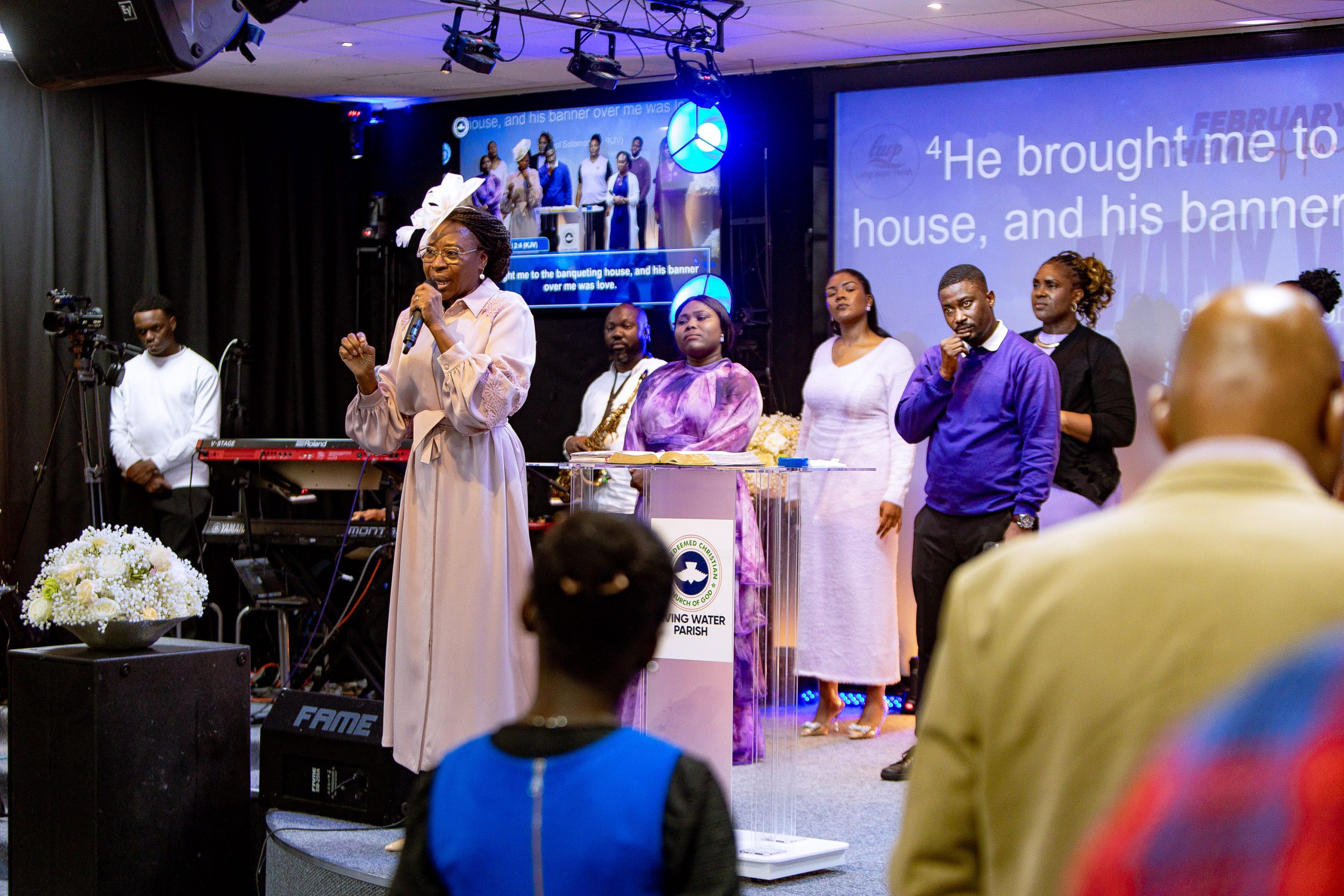 Congregational worship at RCCG Living Water Parish
